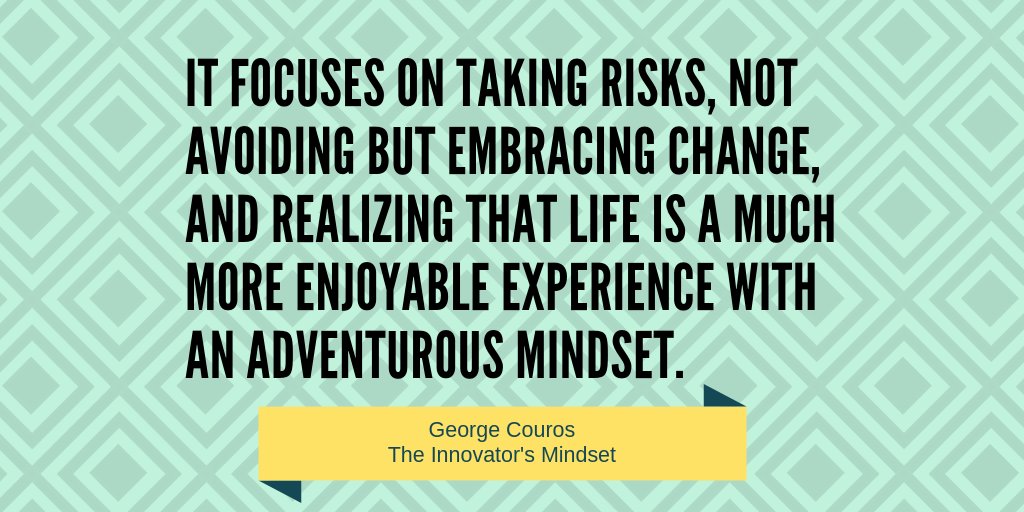 sarah_vetter87's tweet photo. One of many amazing quotes that I found while reading the first 2 chapters of The Innovator's Mindset by George Couros. I can't wait to see what else I discover!
#innovatorsmindset #flyfalconsfly #modernlearningatfrost https://t.co/pmv1Lehcfy