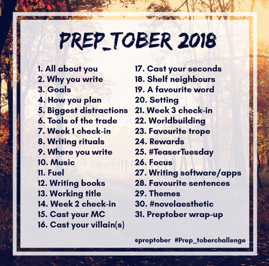andreananowrimo's tweet image. It is officially @Prep_tober season! Follow me over on Instagram as I participate in the #Prep_toberchallenge and join in with us! My Instagram: instagram.com/AndreaLovesWri…