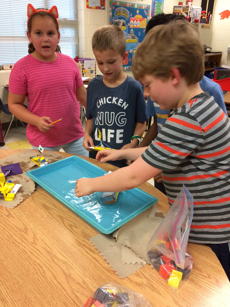 woodworks3rd's tweet photo. Students see if their summer reading inspired  YooHoo boat design could hold weight and float. @MChristian_ES @ccps_gifted @barbaraoconnor #cbgacademies https://t.co/3oVF7gDj5Z