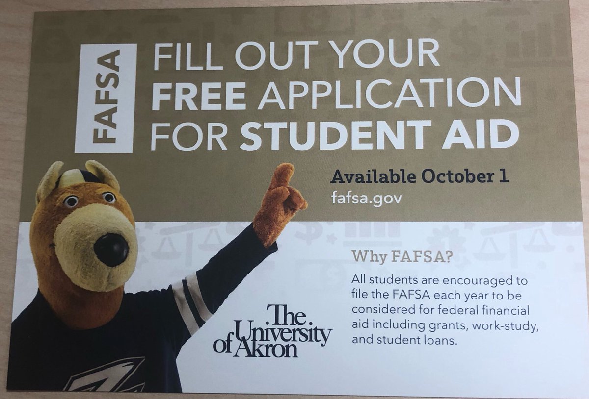UA_Latinos's tweet photo. ¡Hola amigos, today is the day that FAFSA opens up! 
#HappyOct1st https://t.co/3lmF9nYulk