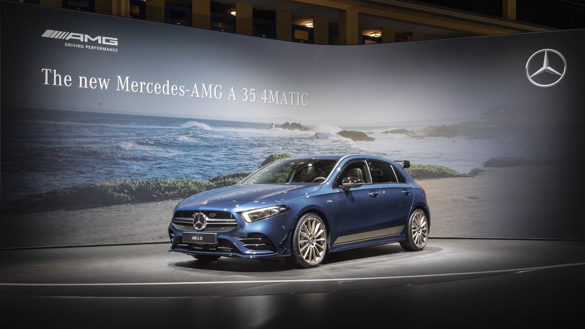 DavidDjt0311's tweet photo. The new @MercedesAMG A35 4matic Edition 1 sporting the brand new paint Denim Blue metallic - definitely a contender for my new A45S 4matic due early next year 👌🏻💙😎 but for now this is the ultimate #amgpocketrocket 
Photos 📸 @Daimler https://t.co/U7mECV6qwr