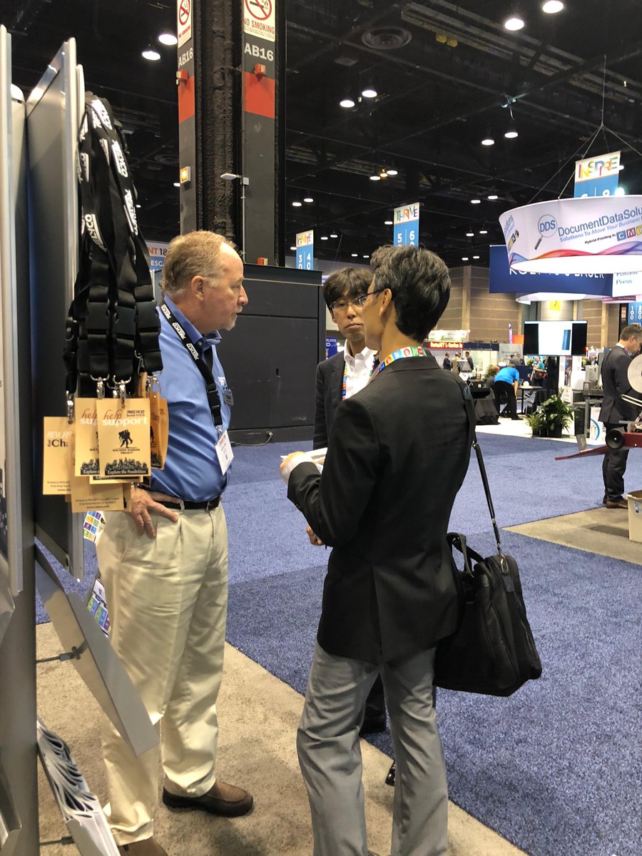 RelycoSales's tweet photo. We're having a blast @thePRINTevent! As you can see, we love connecting with people. Stop by booth #1019 &amp; chat with us about our recent expansion of our #syntheticpaper offerings! Why did we expand the #RELVAR brand? What's special about the new paper? Find out! #relyco #PRINT18 https://t.co/4CXuUI7OWB