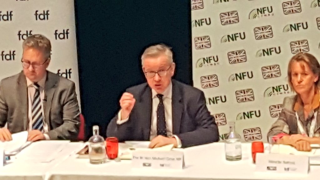 britishpoultry's tweet photo. "We have the highest standards &amp; best food producers in the world. Farmers are the original friends of the earth, they feed our nation &amp; build a pipeline of skilled people" @michaelgove speaking at @Foodanddrinkfed @NFUtweets fringe #cpc18 #BritishFoodSecurity #britishfoodvalues https://t.co/DxO54Sjk5W