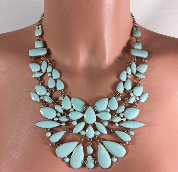 Excited to share this item from my #etsy shop: Vintage 80's beautiful enameled blue costume jewellery necklace etsy.me/2y8fUiO