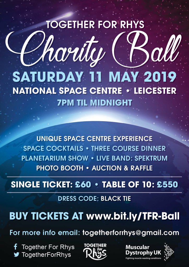 🌟BALL TICKETS ON SALE NOW🌟
Buy tickets here >> bit.ly/TFR-Ball
Single tickets £60 - Table of 10 £550
Join us for a fantastic evening at the Space Centre!🚀