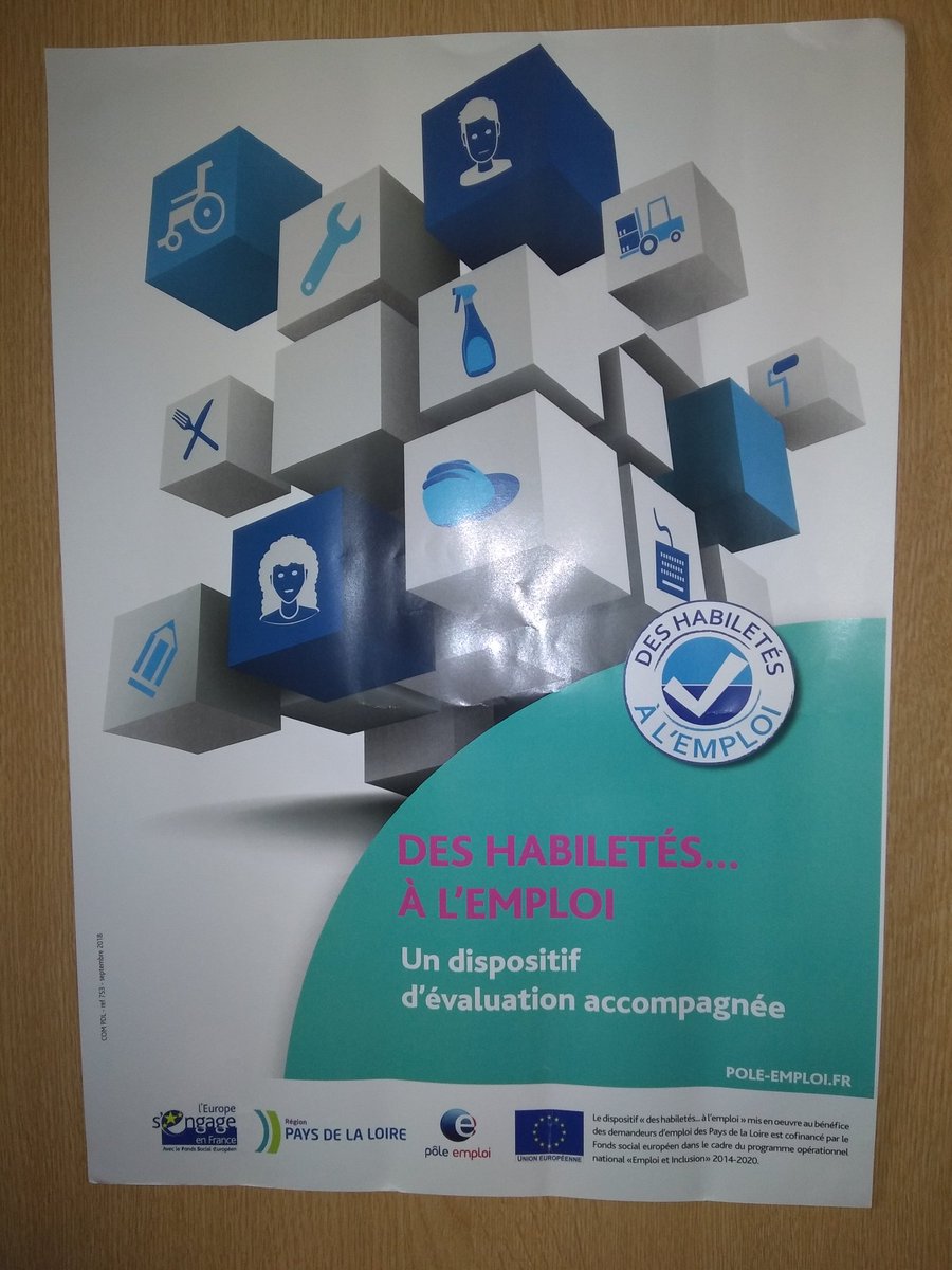BAugereau's tweet photo. #AvecPoleEmploi #PaysdelaLoire #innovation avec le lancement de l'expérimentation "des #habiletes.... à l'#emploi" pour répondre aux tensions du marché grâce au repérage des #aptitudes et #competences recherchées par les #entreprises en #recrutement https://t.co/63HRN5xCoI