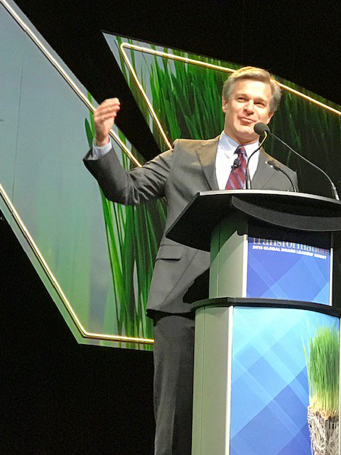 DiversifiedCWM's tweet image. Our CEO Sam Graham and board members @megtcrosby and Sue Cole are attending the @NACD Summit today and listening as @FBI director Chris Wray outlines the cybersecurity threats and challenges.  Much to consider.