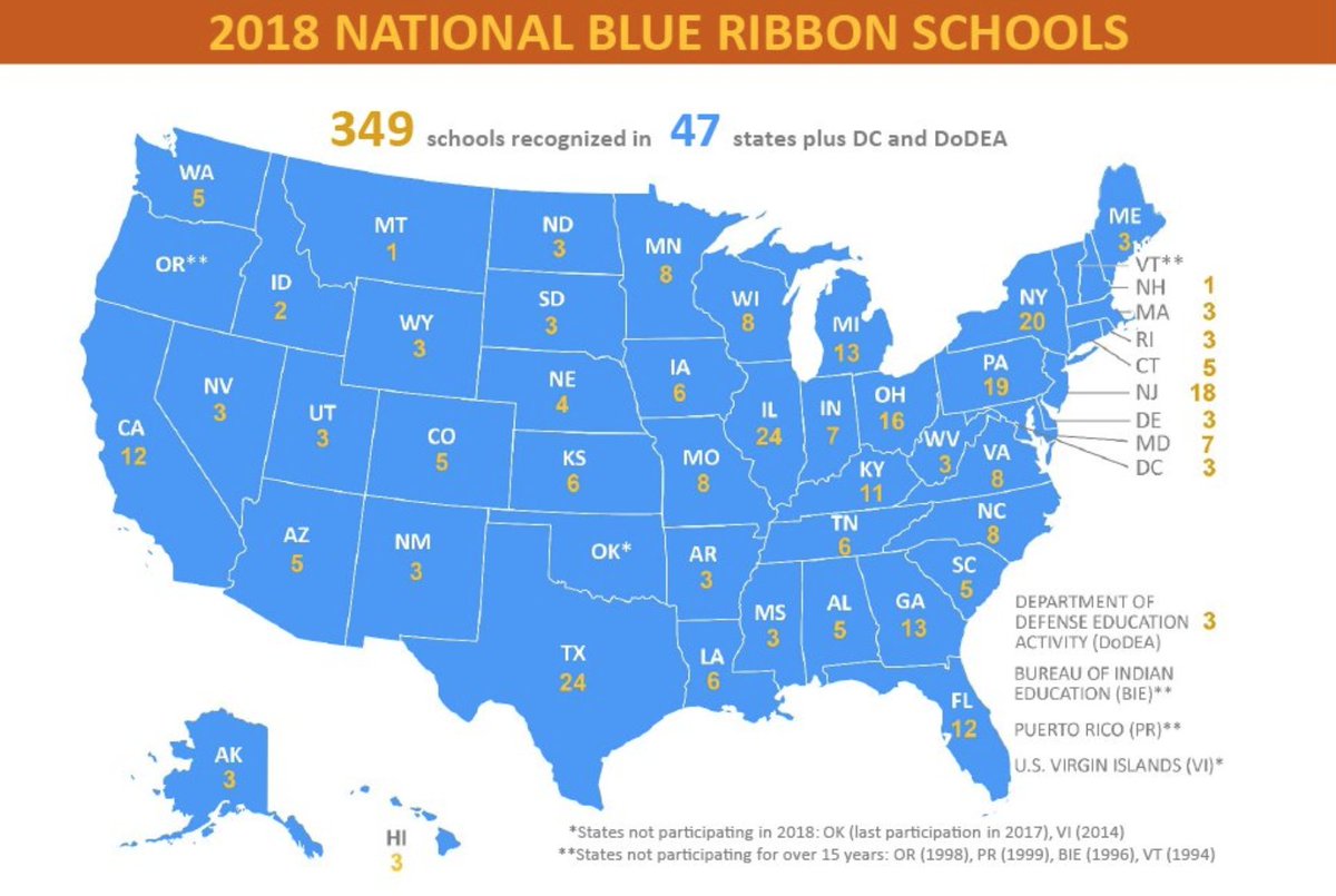 usedgov's tweet photo. Congratulations to the 2018 @NatlBlueRibbon Schools! 🎉 #NBRS2018 https://t.co/TDImj6J4BL https://t.co/ApvJd88rzx