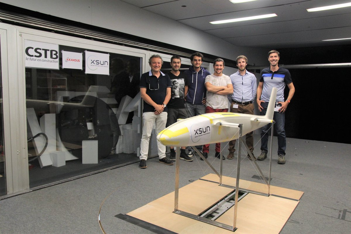 XSunDrones's tweet photo. Our future fuselage took a flight into CSTB wind tunnel in Nantes. 
Aerodynamics and electrical system cooling are now confirmed with excellent performances. 
Great team work with @axandus and CSTB ! #innovation #sustainability #drone #uav https://t.co/rObPg0bH14