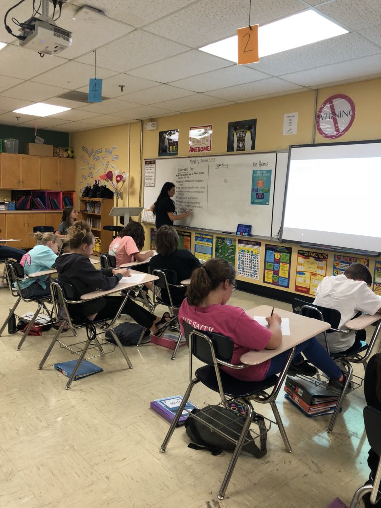 CMS_Morris's tweet photo. Giving math argumentation a go in 6th grade honors! Thanks @HolmesShayna for sharing your time with me and my kiddos this morning!! #vmcc @dpvils #MathArgumentation https://t.co/miMex2gEiN