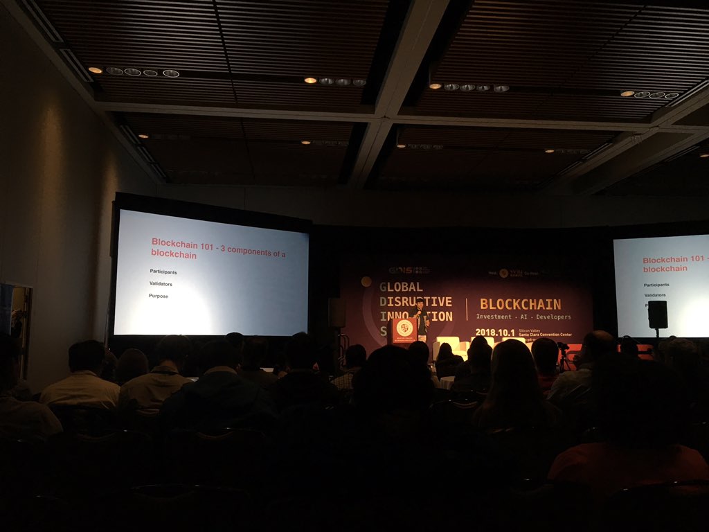 ene_finance's tweet photo. Blockchain 101: Participants, Validators, and Purpose. - Bee Token CEO #johathanchou at #GDIS. 

#enefinance https://t.co/cIonLRHYmT