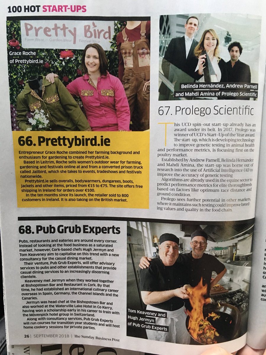 GracePrettyBird's tweet photo. Holey moley. What news to get on a Monday evening.... Pretty Bird in the @sundaybusiness 100 Hot Start Ups! Soooo thrilled ☺️💕#prettybirdflying https://t.co/GgMwdJJwqy