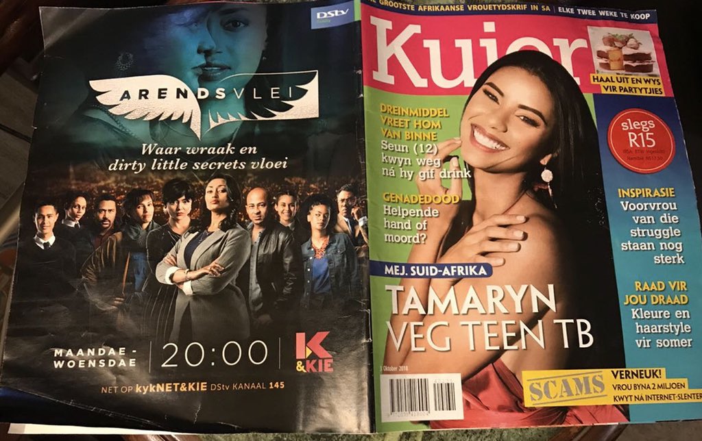 Paarl is represented from the front page to the back page in latest <a href="/KuierOfficial/">Kuier Tydskrif</a> 
Tamaryn Green on the front and Roberto Kyle and Beata Green on the back page!

Give me another town/city that represents to this extent!
This is pretty impressive!

#proudlypaarl
#talent #inspire