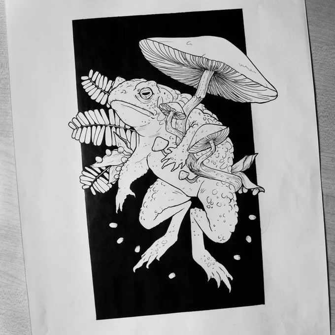 Hey folks! Here's my #inktober drawing. Hopefully there will be more than one! Returning to traditional media was cool and stressful at the same time.

#inktober2018 #inktoberday1 