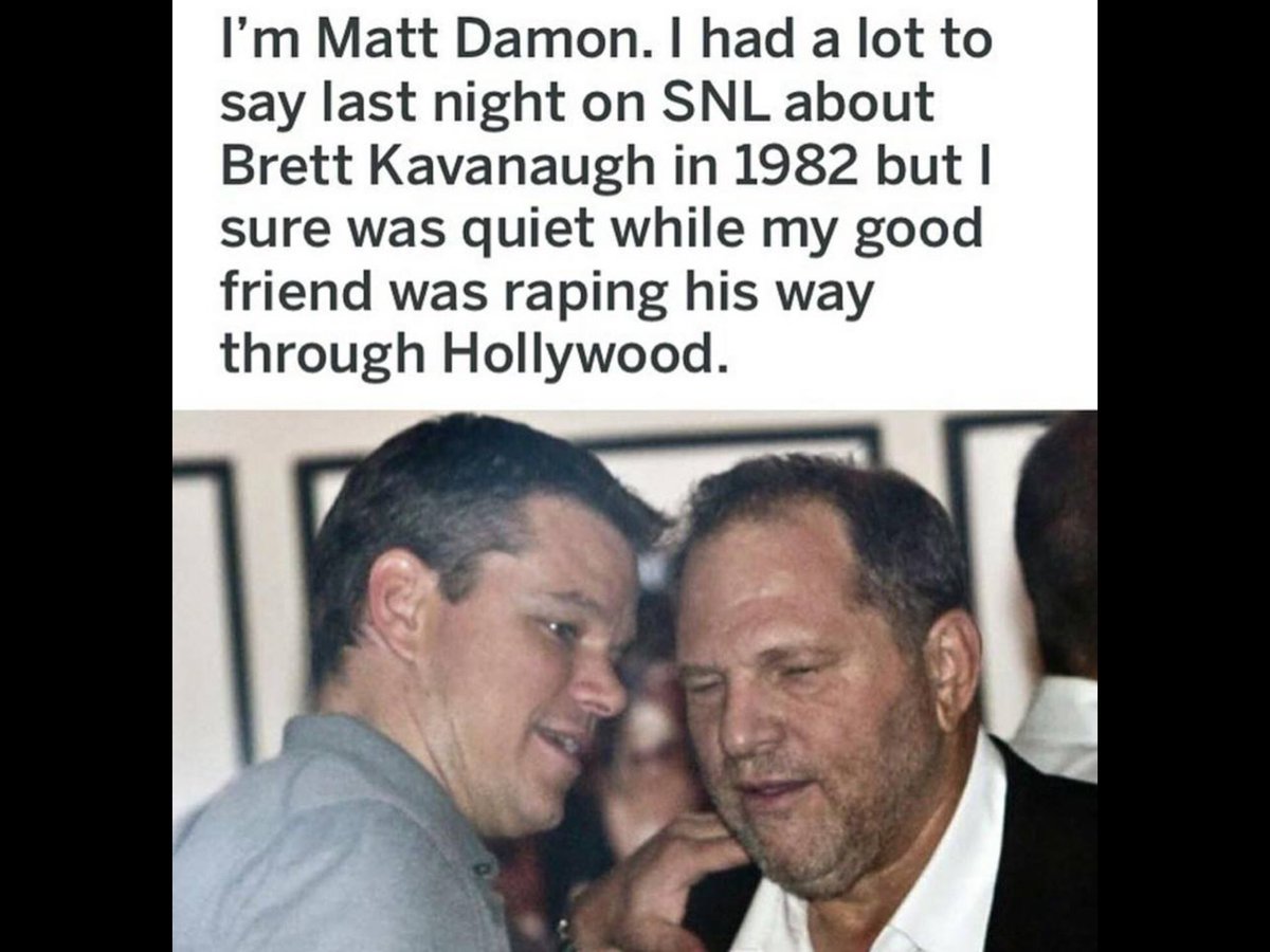 #LiberalsAreBrainwashed Shame on you Matt Damon and all #liberals #democrats #metoo #MeTooWitchHunt