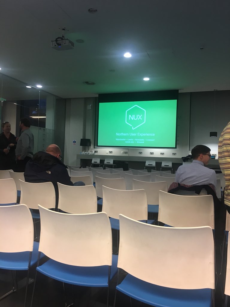 Ready at <a href="/NUXuk/">Northern UX</a> Manchester for <a href="/welovetheweb/">Frank Fenten</a> on the topic of "What I’ve learned about #UX from working in Advertising" #nuxuk