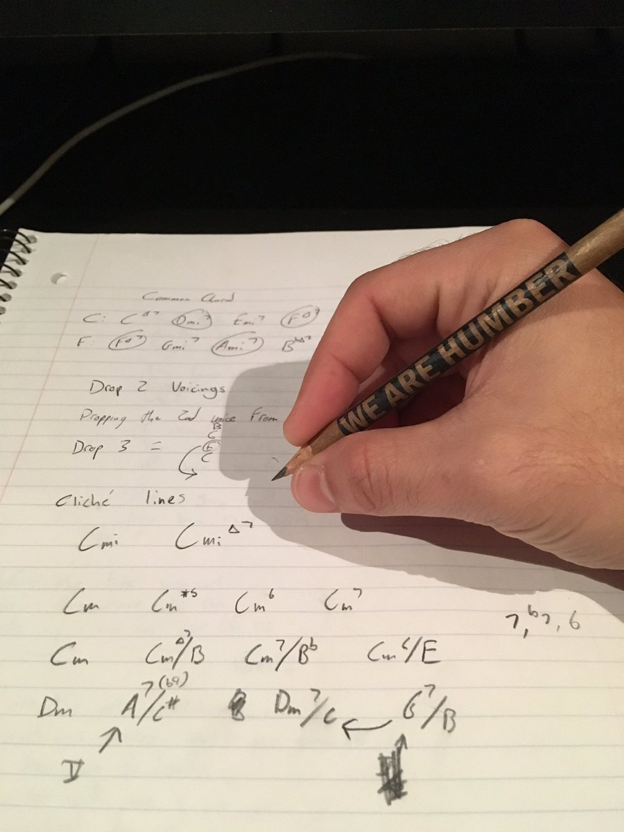 DesiletsRaphael's tweet photo. WE ARE @HumberMusic ! If you’re part of the club Like and Retweet ! 😬🙏 #HumberBlitz #Raphtag #musictheory Great pencil Btw. https://t.co/l0kVKvPYYI