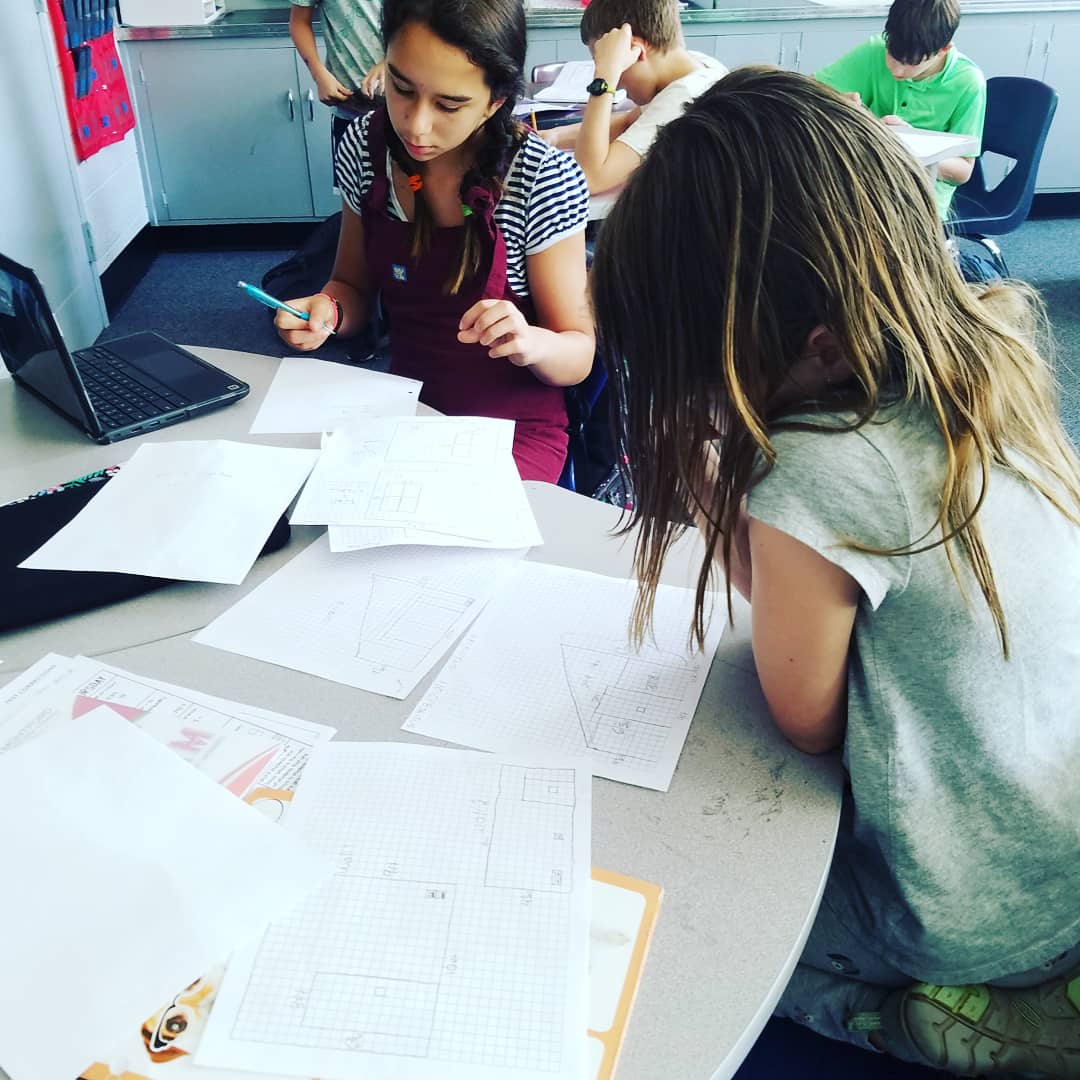 MNSA_MrsHardy's tweet photo. Finding the surface area of a bedroom in our bedroom redesign project. #pbl #MontfordNSA #theACSWay https://t.co/tAXU0nFTwc
