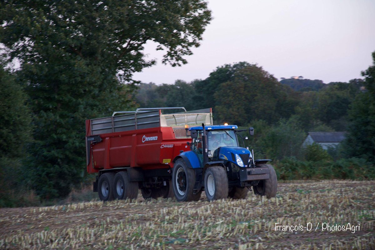 profiMagazin's tweet photo. Maisfahren mit einem #NewHolland T7030 und #Chevance Mulde. https://t.co/EqDUjcx8kr
