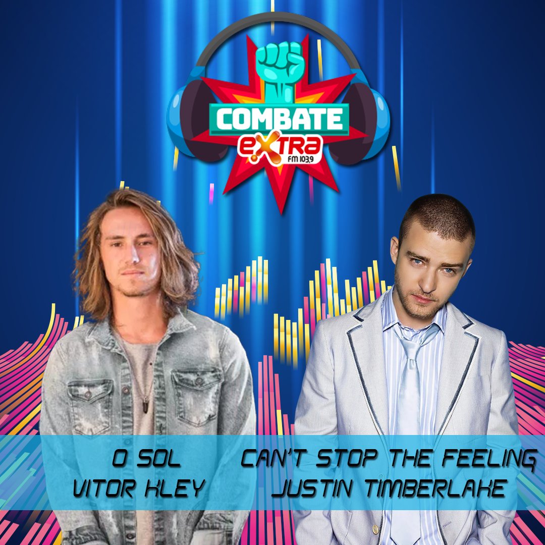 extrafm's tweet photo. Qual música você escolhe no combate de hoje?
🎵 1- O sol - Vitor Kley
🎵 2- Can’t stop The Feeling - Justin Timberlake
Participe do Combate Extra e concorra a prêmios! Ligue 31 3515-9400 ou no ou no Whatsapp - 31 99652-1039
#AquiEoSeuLugar #ExtraFM #CombateExtra #e https://t.co/E1nTVFVBkj