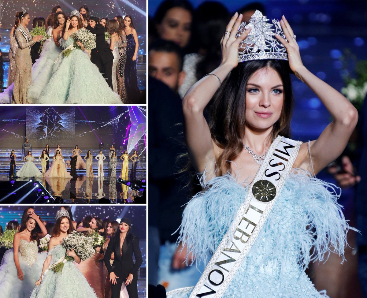 gulftoday's tweet photo. Maya Reaidy holds her crown after winning Miss Lebanon 2018 competition at Forum de Beyrouth in Beirut, Lebanon. 
#MissLebanon2018 
#MissLebanon 
#maya_reaidy 
#mayareaidy https://t.co/ePtPIMkOA8