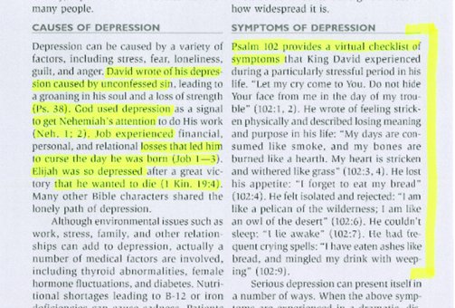 Postscript A. Pic1 = Excerpt from "Turn Your Life Around" by Tim Clinton, 2006.Pic2 = Excerpt from Michael Lyles in the "Soul Care Bible," 2001.
