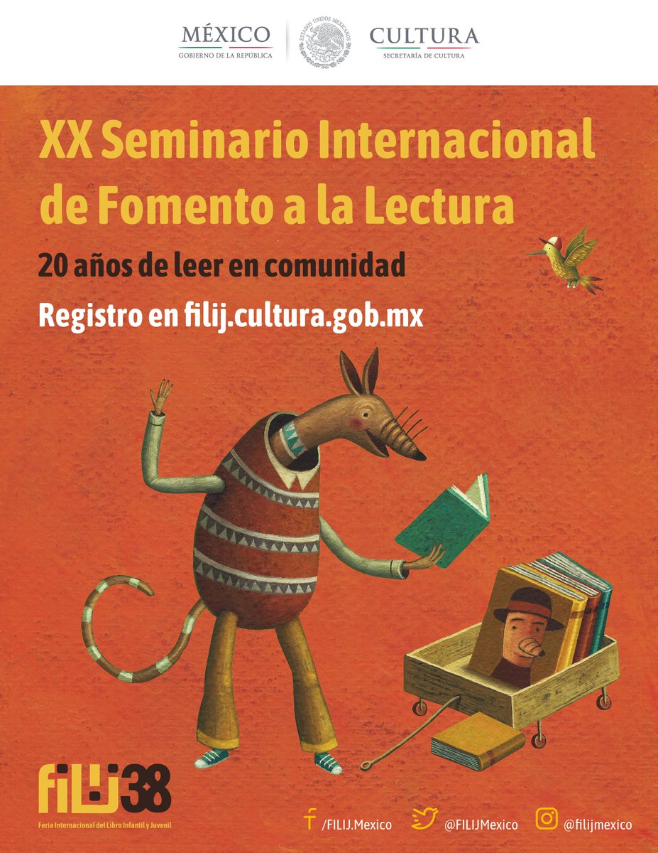 FILIJCDMX's tweet photo. Octubre viene cargado de buenas noticias, por ejemplo trae el registro al XX Seminario Internacional de Fomento a la Lectura. 📖

¡Inscríbete ahora en https://t.co/jM0gPxNp4k!

Síguenos el rastro porque muy pronto te daremos detalles de las demás jornadas de #ProfesionalesFILIJ. https://t.co/ssOqHUZuhY