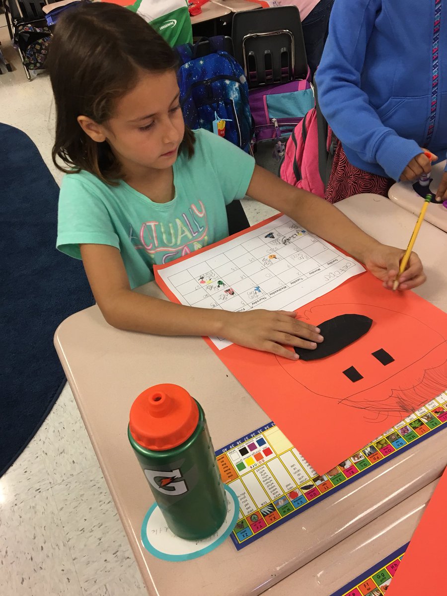 Making our October calendars so we can be prepared for our busy month ahead!