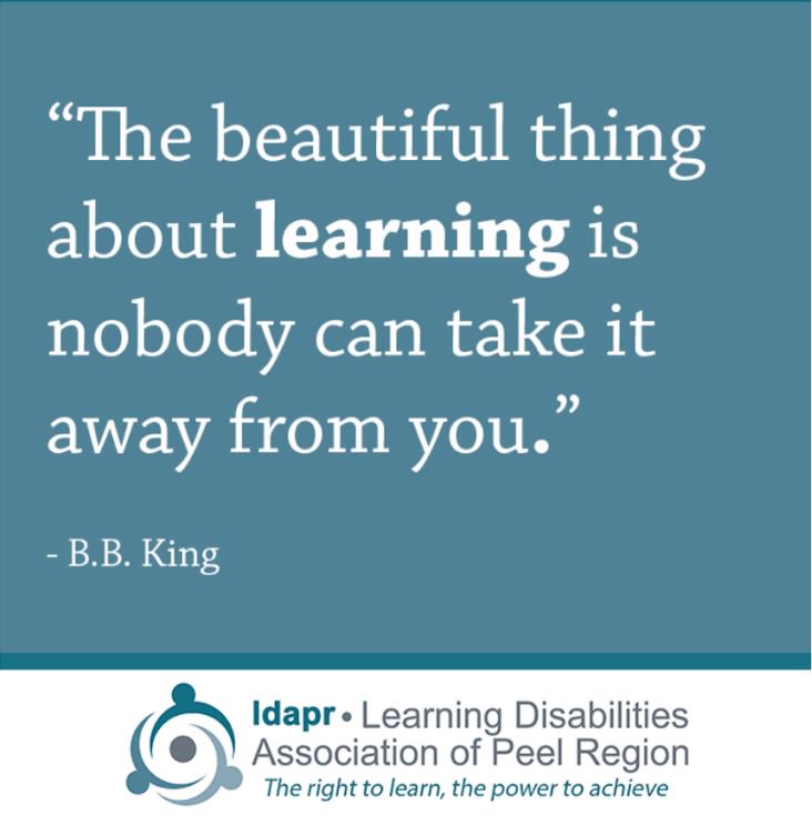 LDAPeelRegion's tweet photo. #MondayMotivation: "The beautiful thing about learning is nobody can take it away from you." - B.B. King
#LearningdisABILITIES #LDAwareness #PeelRegion #talkLD https://t.co/f1dzksDhq4