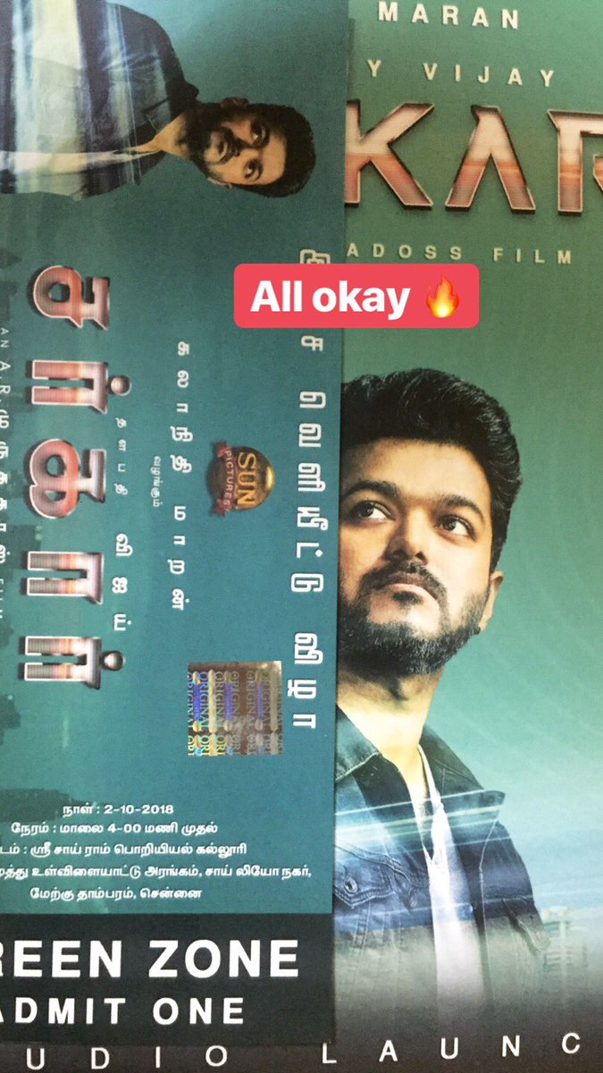 lalluTweets's tweet photo. #Thalapathy❤️
#Allokay 🔥#sarkar https://t.co/u6Psf3MWcE