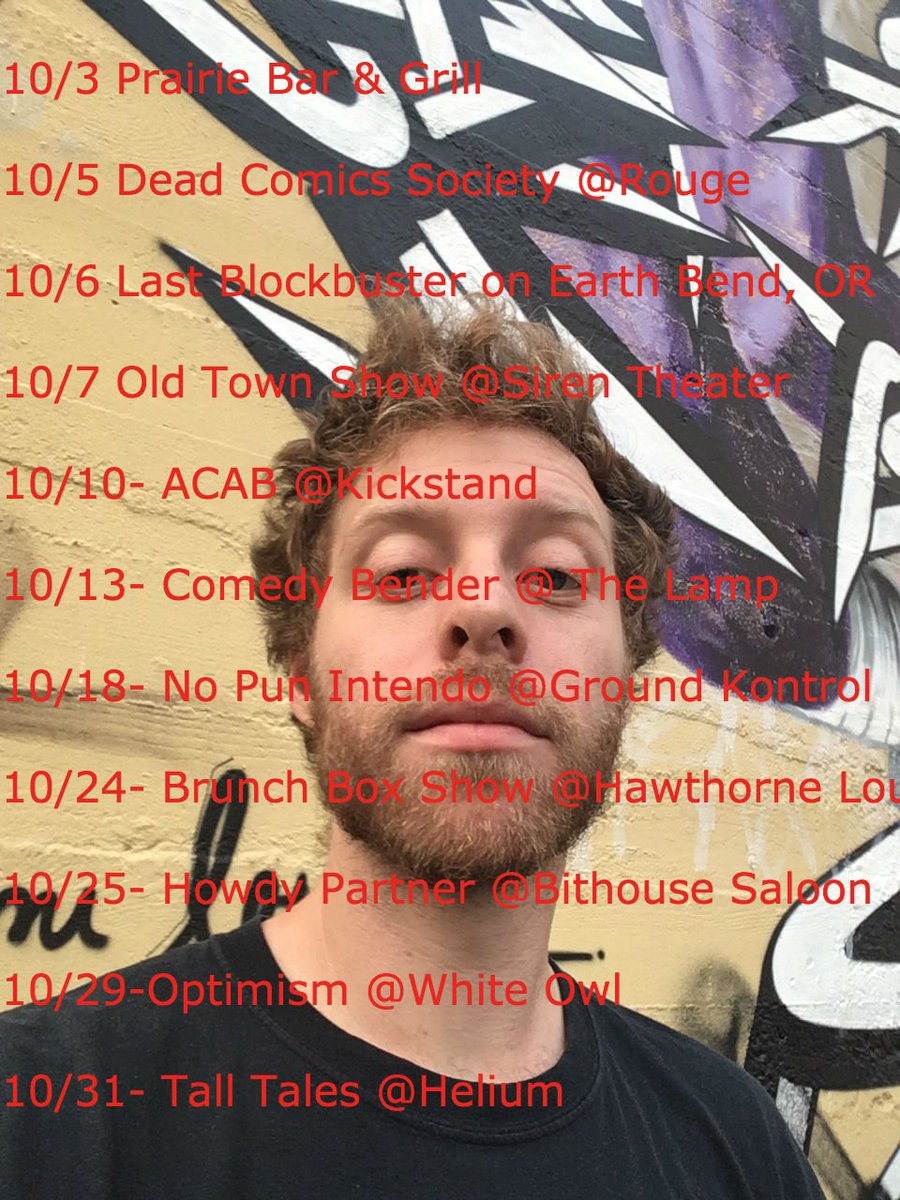 thecomedianjake's tweet photo. New month, new shows! As always, every Monday a new episode of @didwesolveit drops, and every Tuesday at 10:30PM I'll be at the @LampPDX hosting the weekly mic. https://t.co/tUStAptfjo
