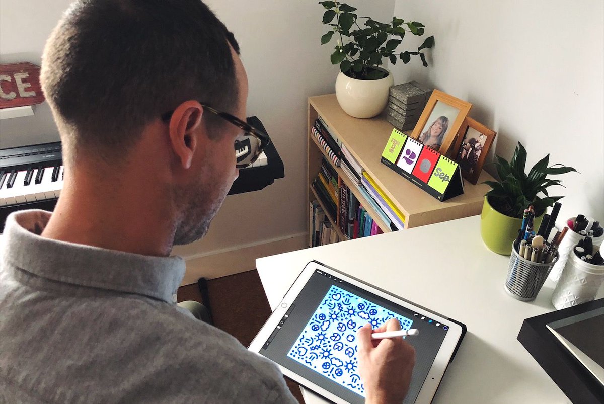 dribbble's tweet photo. We chatted with designer @s_abboud about his work space, tools, and routine as a freelancer. Get an inside look.  https://t.co/7LlyclR80d https://t.co/IV8o8r9NtY