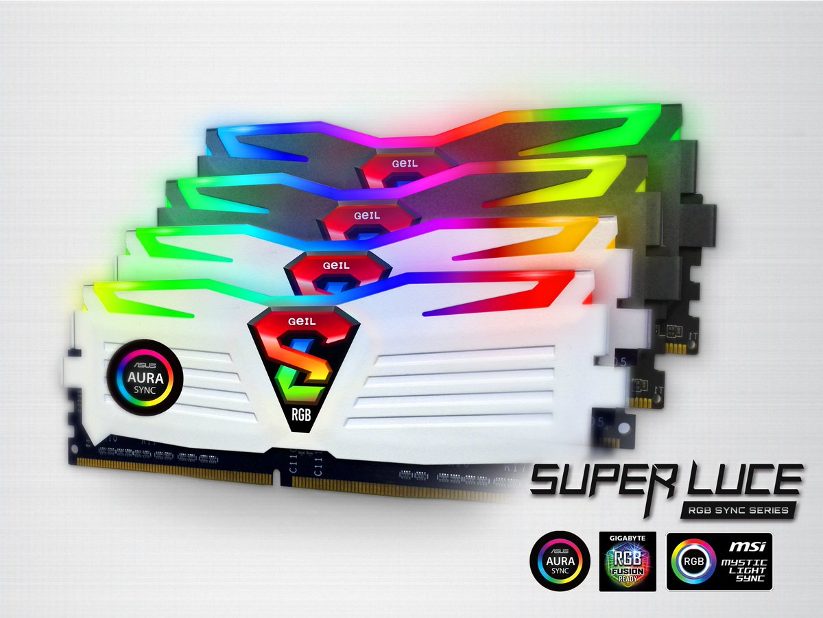 GeILMemory's tweet photo. Did you know that #SuperLuce #RGB  SYNC can perfectly support ASUS AURA lighting control app? Providing the seamless synchronization of RGB lighting effects from the #motherboard, #graphicscard, light strips, &amp; #memorykits that you are looking for!
#GeILMemory #gamingPC https://t.co/3ZlaFWe8DV