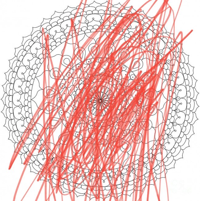 Me he comprado un libro de mandalas antiestrés.