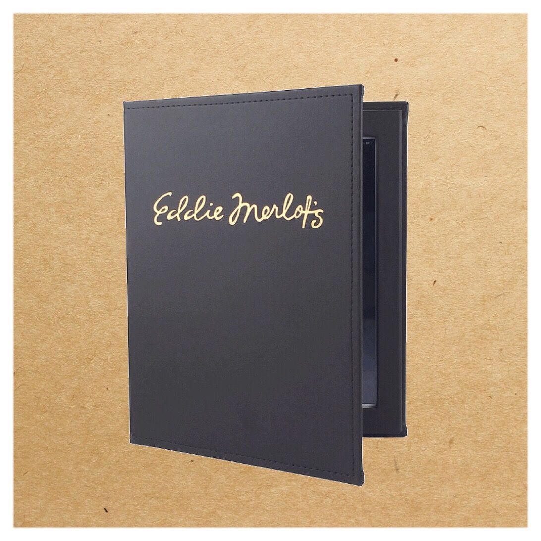 menudesigns's tweet image. Eddie Merlot's has their menus on iPad tablets. 😍 These are the cases we designed for their tablet menus.

#menucovers #restaurants