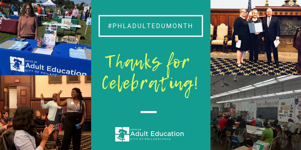 Thank you to everyone who celebrated and worked to make this year's #PHLAdultEduMonth possible🙌 continue to support lifelong learning, plus find out how you can stay involved 👉 philaliteracy.org