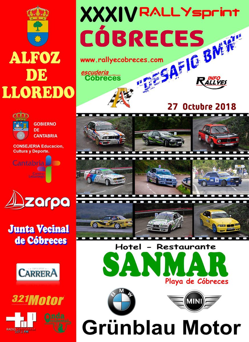 inforallyes's tweet photo. Cartel del "Desafio BMW Cobreces 2018" https://t.co/EBA2ad5GUr