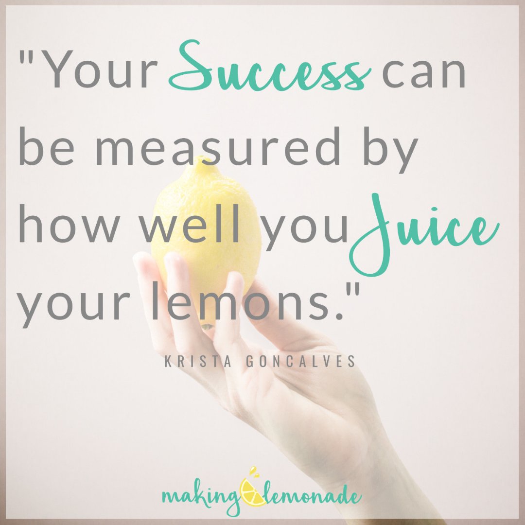 KristaGonCo's tweet photo. [Inspiration for Today]

Not every day is going to be perfect and fantastic 🙃 But...it’s how you juice those lemons that make the difference 🍋💛🍋

How do you measure your SUCCESS? 

#makinglemonade #juicethoselemons #measureyoursuccess https://t.co/b7l5dPwvXP