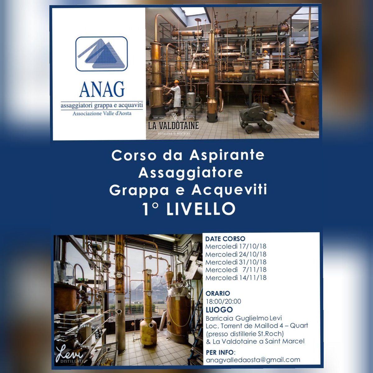 AnagVda's tweet photo. Corso primo livello #assaggiatori #grappa #distillati #Anagvda🇮🇹 #storia #cultura #tradizione #passione #valledaosta🇮🇹 https://t.co/I2jpMNkHDO