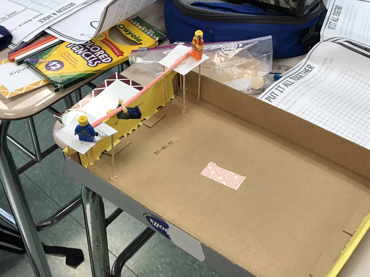 MrsKDonelan's tweet image. Starting to create our mini golf course holes. @FTHighlandsMS #creativeproblemsolvers