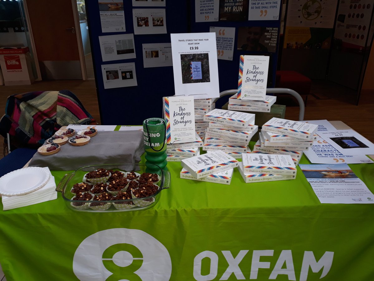 Natacha_Terrot's tweet photo. BIG thank you to the very charming @Re_Ferg @KNDSTRNGRS for an inspirational lunchtime talk @oxfamgb about his experience of the #KindnessofStrangers in aid of Oxfam's work with refugees. Over £400 raised today alone. #storiesthatmakeyourheartgrow #oxfamily #undervieweffect https://t.co/nXZwzV4PAu