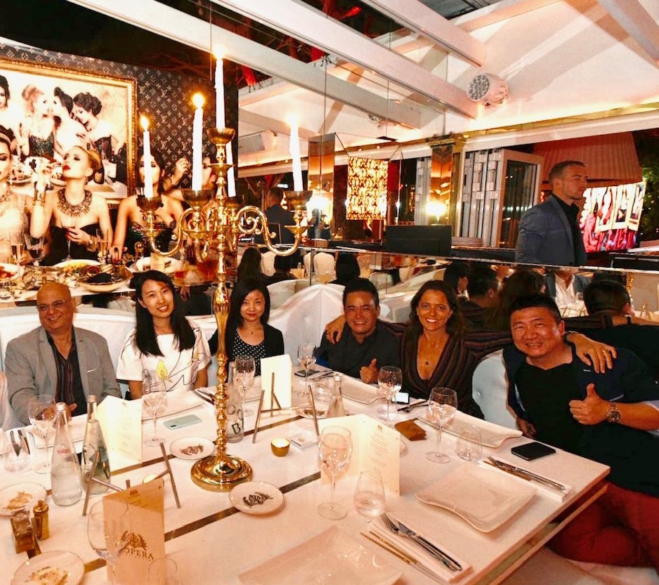 ClemBaret's tweet photo. Great networking dinner with chinese and indian clients at Opera Saint-Tropez. #FMEvent @CLUSTER_MICE https://t.co/w08Cc13nro