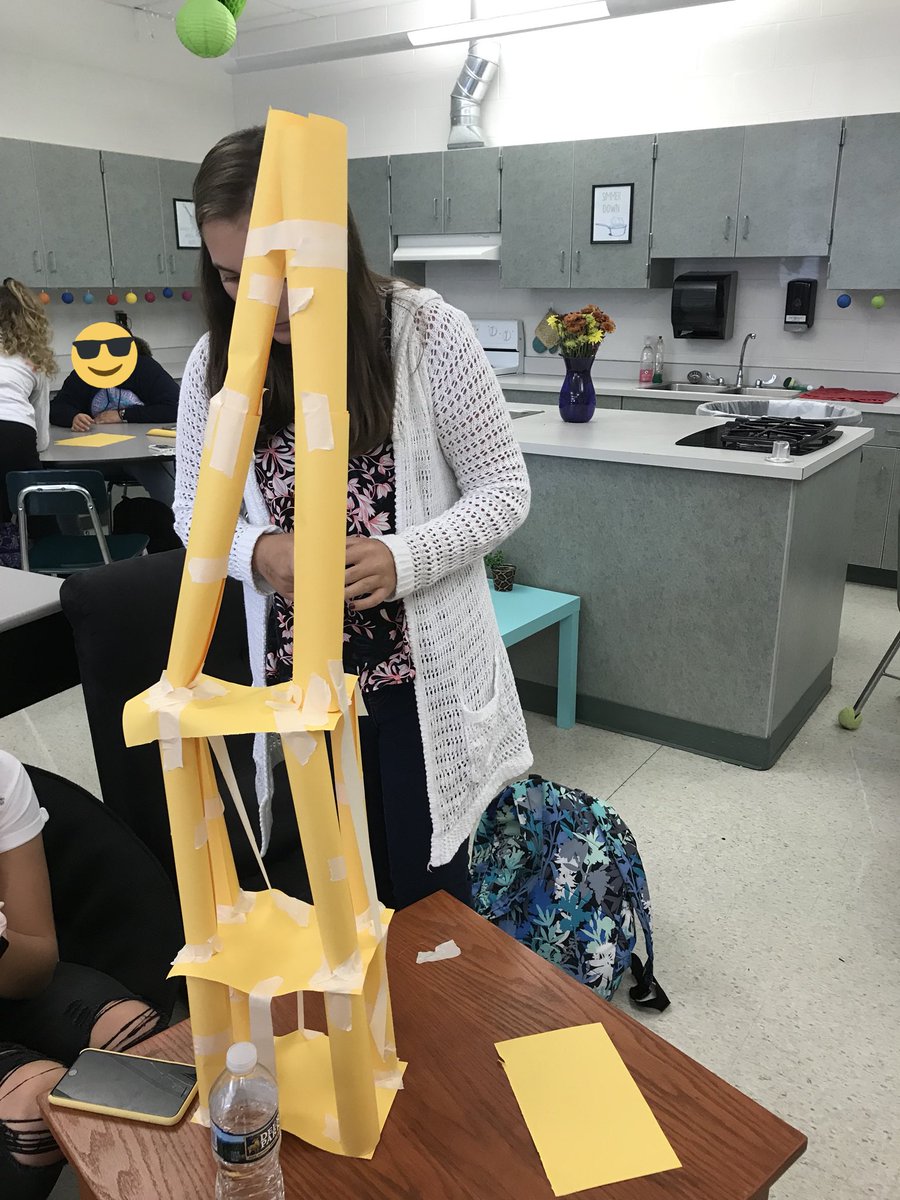 CDramsFCS's tweet photo. Today’s challenge in Family Dynamics... build a tower as high as you can of just paper and masking tape that is free standing and will withstand air flow. #activatingstrategy #familystrengths #sayyestofcs #fcs365 https://t.co/G38eX0Sbnd