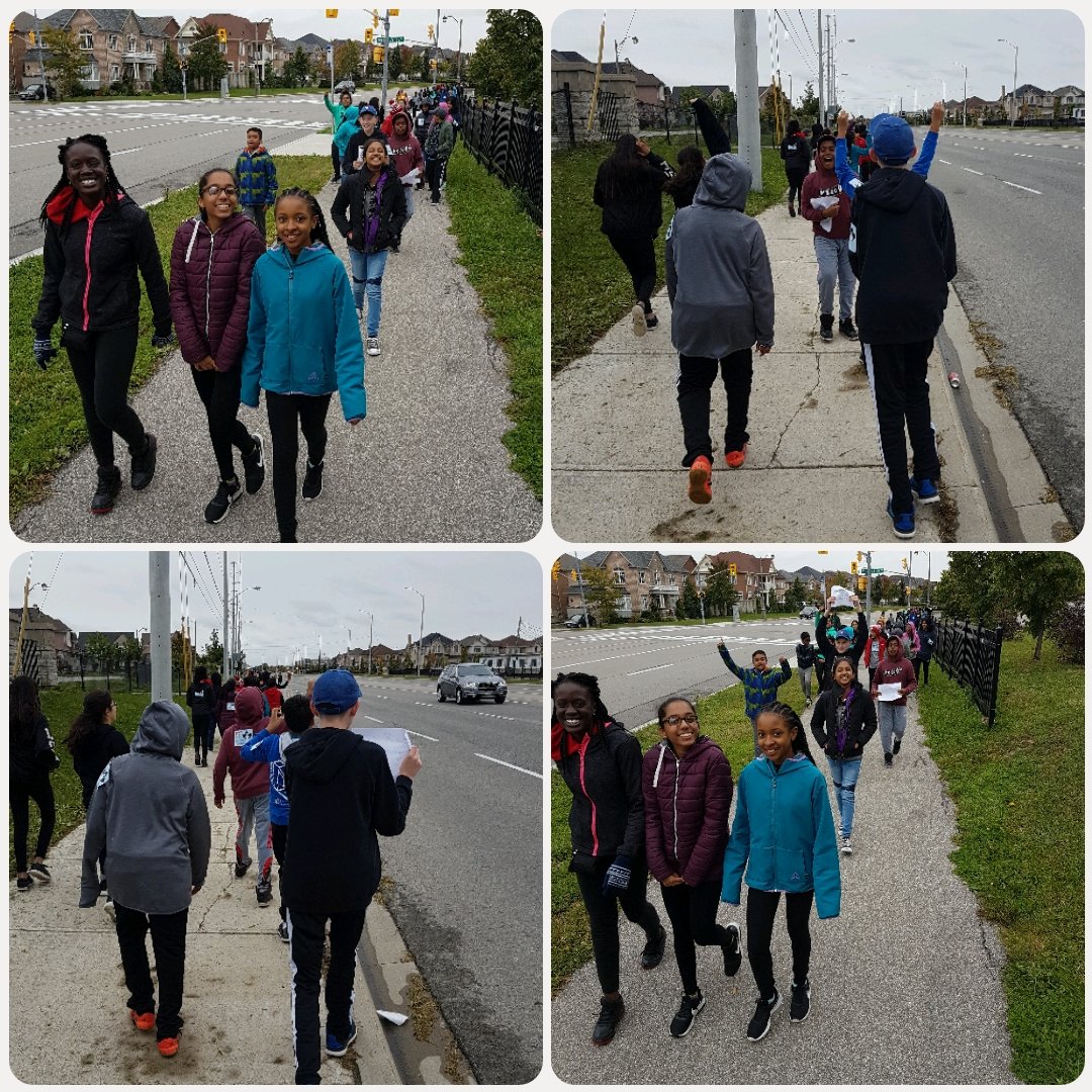 Fun on our Terry Fox walk today! Smiles all around! #honkforTerry <a href="/CalderstoneMS/">Calderstone MS</a>