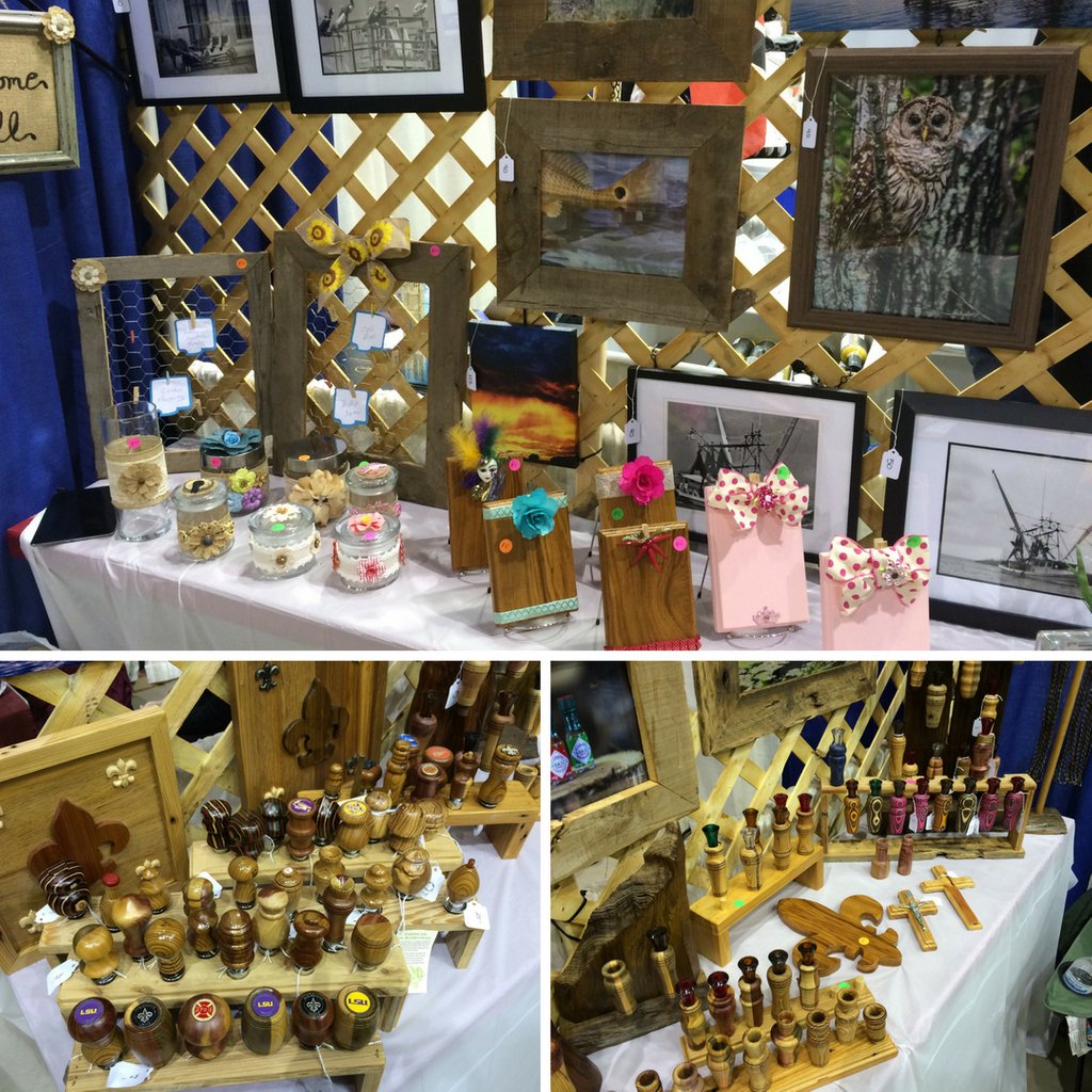 ShadowsonTeche's tweet photo. Bajan Cajun Creations creates custom duck calls, #wine bottle stoppers, wine glass holders, and various #home #decor. Stop by the Shadows Arts &amp; Crafts Fair to check out their #handcrafted items! https://t.co/iJKRbnzhMg #onlyiberia #onlylouisiana #artsandcrafts #trustsites https://t.co/qC4OlyIIkL