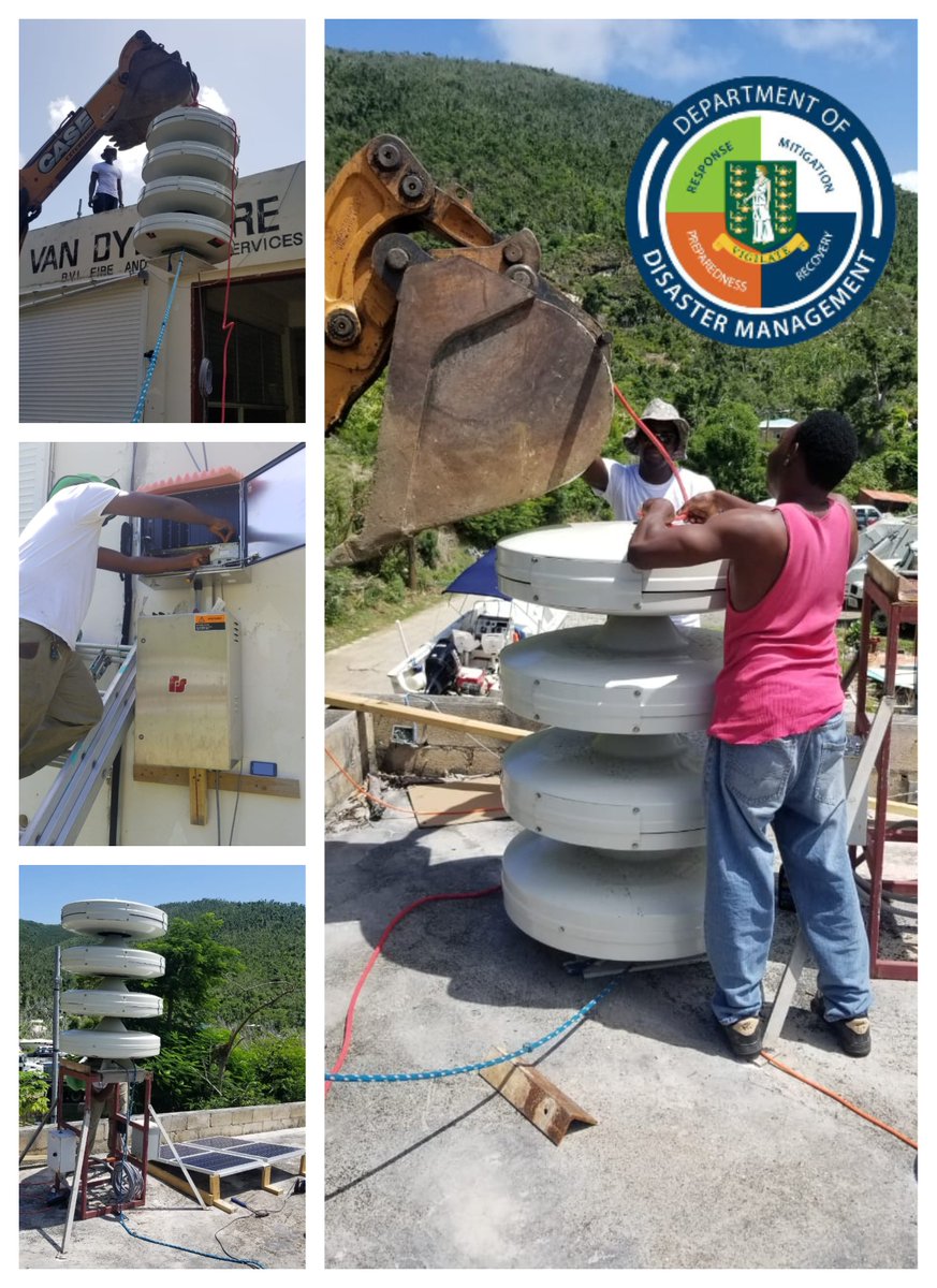 BVIDDM's tweet photo. Siren installation in Jost Van Dyke is underway! One step closer to restoring the Territory’s National Multi-Hazard Alert System. We will continue to keep you updated on the progress of the installations. #sirenreplacement #JVD #progress #BVIDDM #restoration #PreparednessisKey https://t.co/pEur4qZN4C