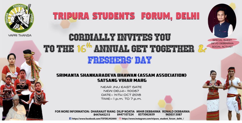 devid_tiprasa's tweet photo. Thank you #TSFD for the invitation, I shall be honoured to be present on this special day and encourage the new batch of brilliant minds on the onset of their journey of life.@DharanjitRiang https://t.co/AveyUfyIr8