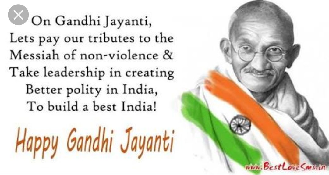 PrRizvi's tweet photo. Happy Gandhi jayanti #SARVODAYA_2K18 https://t.co/cjt5c5XjPe