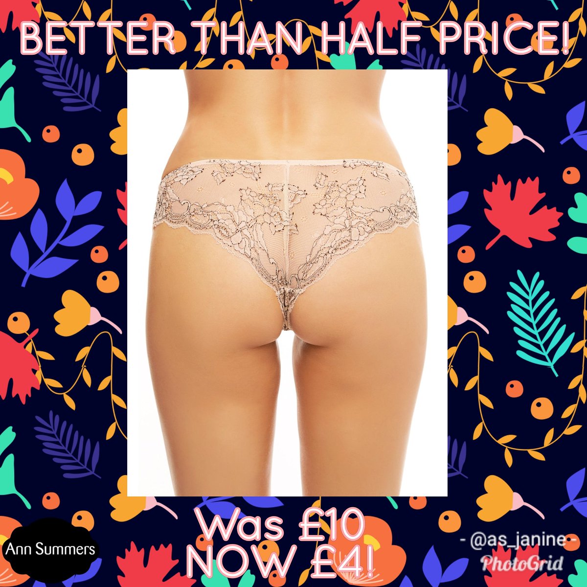 AS_Janine's tweet photo. Our Tarla Brazilian's are now BETTER THAN HALF PRICE making them just £4 in the mid season sale! These will go quickly!
Message me to order ❤️
#annsummers #knickerbox #remmi #halfprice #midseasonsale #sale https://t.co/264picl5Zi