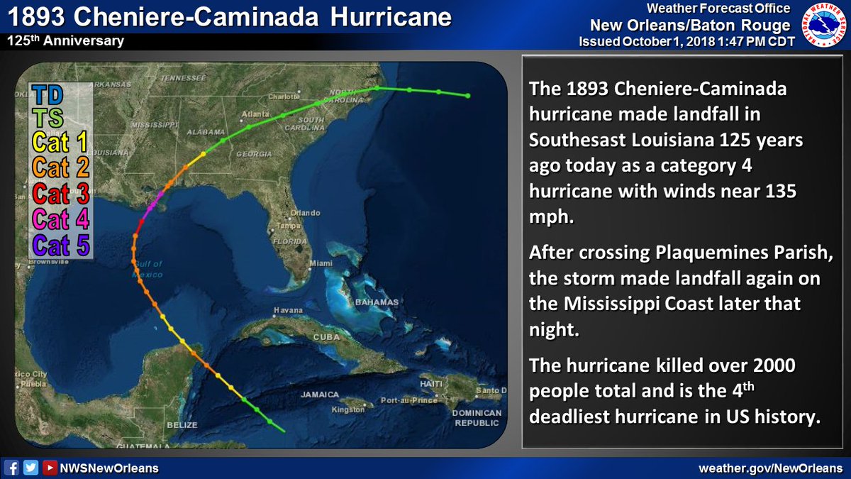 NWS New Orleans on Twitter "125 years ago today, the 4th deadliest
